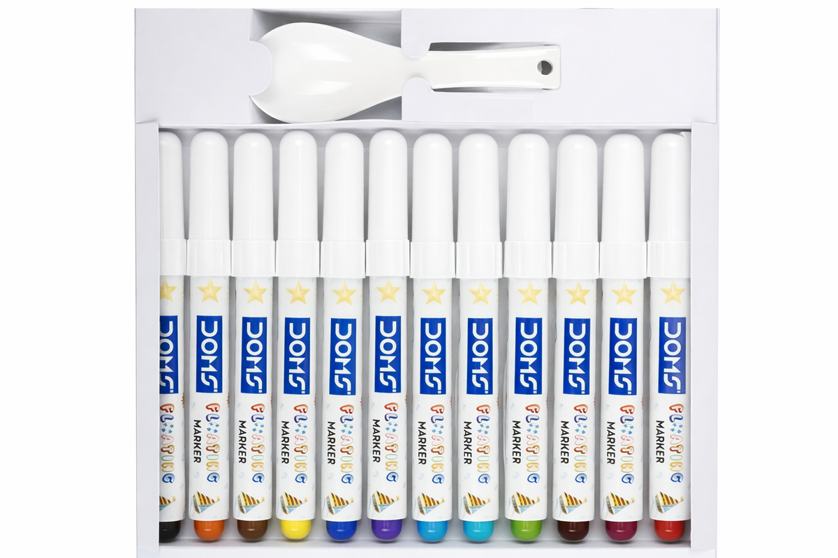 Set of 12 SLOC markers with a spoon in a box on a white background