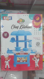 Kirat Chef Kitchen toy set packaging with colorful design and toy illustration.