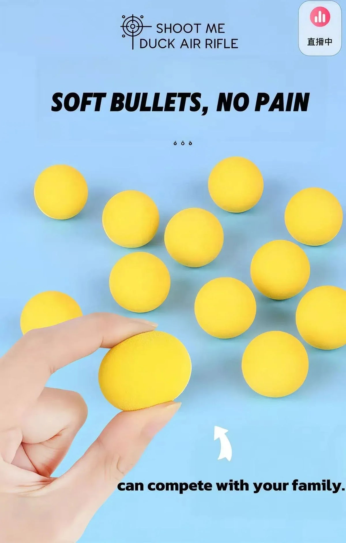 Air Powered Soft Bullet Target Game Toy Cup Motumal-motumal