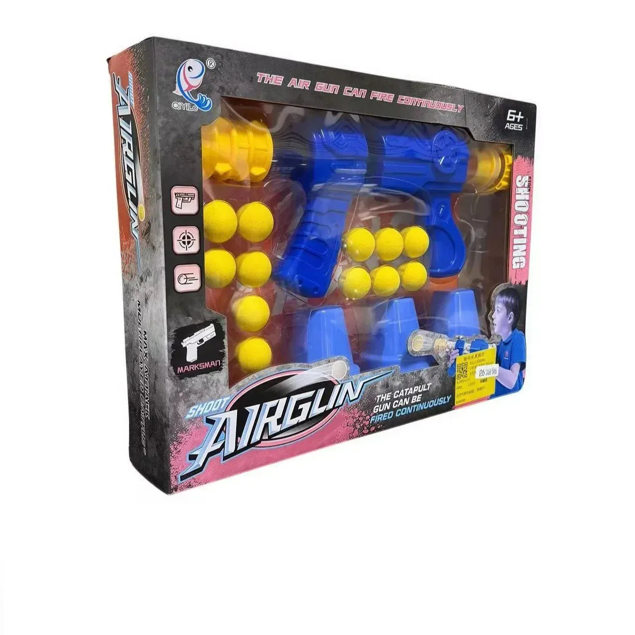 Air Powered Soft Bullet Target Game Toy Cup Motumal-motumal