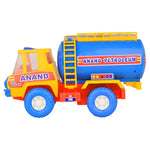 Toy tanker truck with 'Anand Petroleum' branding on a white background