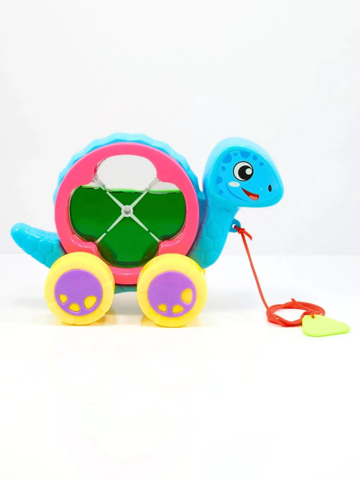 Aqua Turtle Pull Along Toy Wibbly Liquid Shell Wheels Motumal-motumal