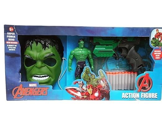 Avengers Blaze Storm Foam Darts Blaster Toy Mask Included-motumal