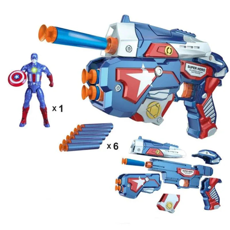 Avengers Blaze Storm Soft Bullet Gun Toy Foam Darts Motumal-motumal