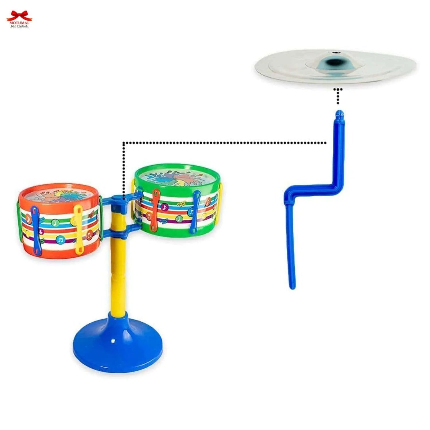 AVIS Jazz Drum Kit Kids Brightly Colored Musical Toy Motumal-motumal