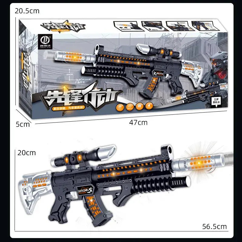 Battery Operated Flash Gun Toy Light Sound Effects Motumal-motumal