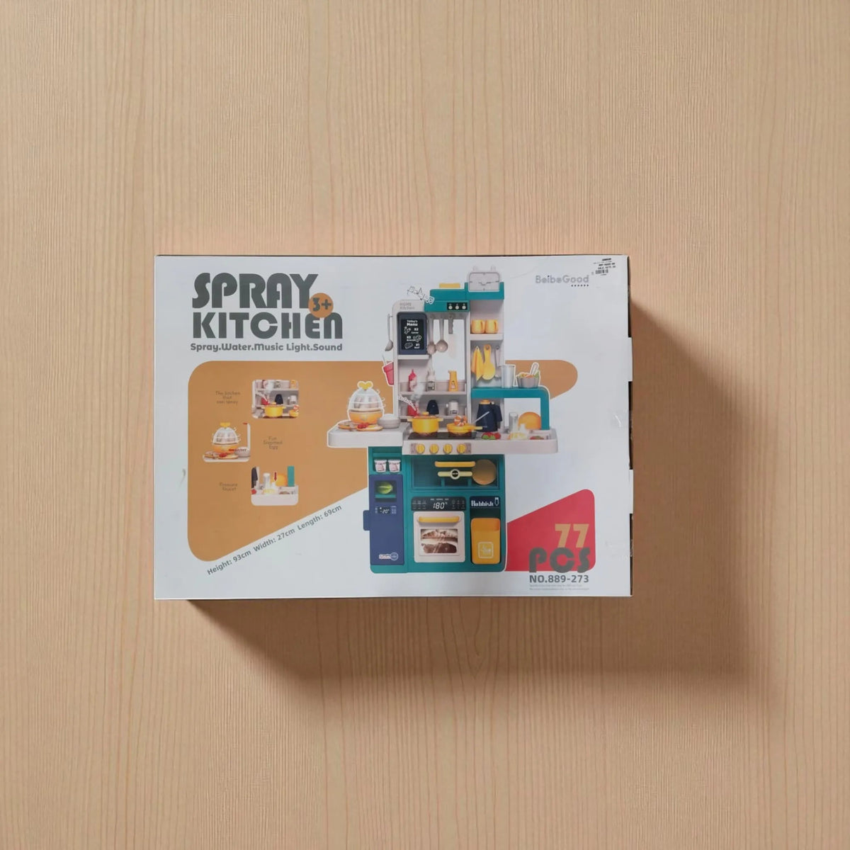 BeibeGood Spray Kitchen Playset 77 Real Water Light Music-motumal