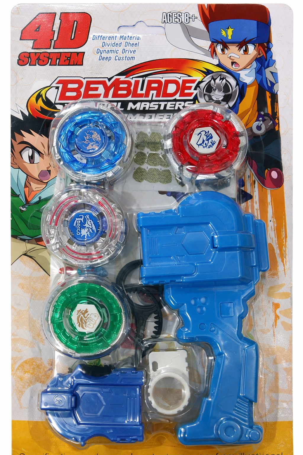 Beyblade Metal Masters Fury Spinning Tops Blue Launcher Motumal-motumal