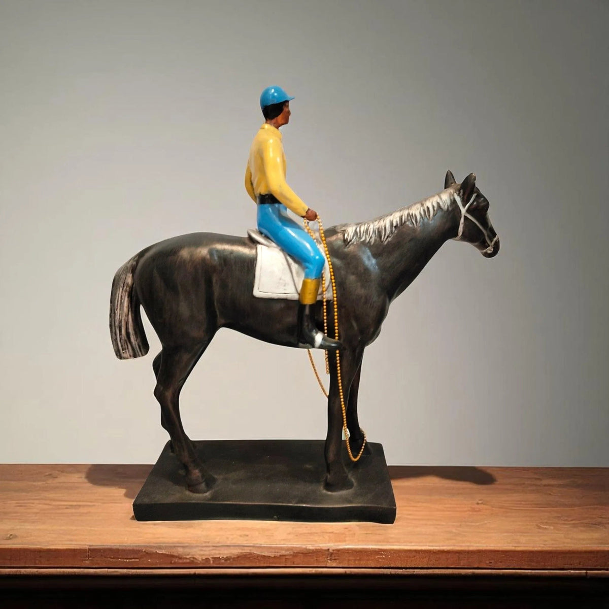 Black Horse Rider Showpiece Handcrafted Indian Home Decor Motumal-motumal
