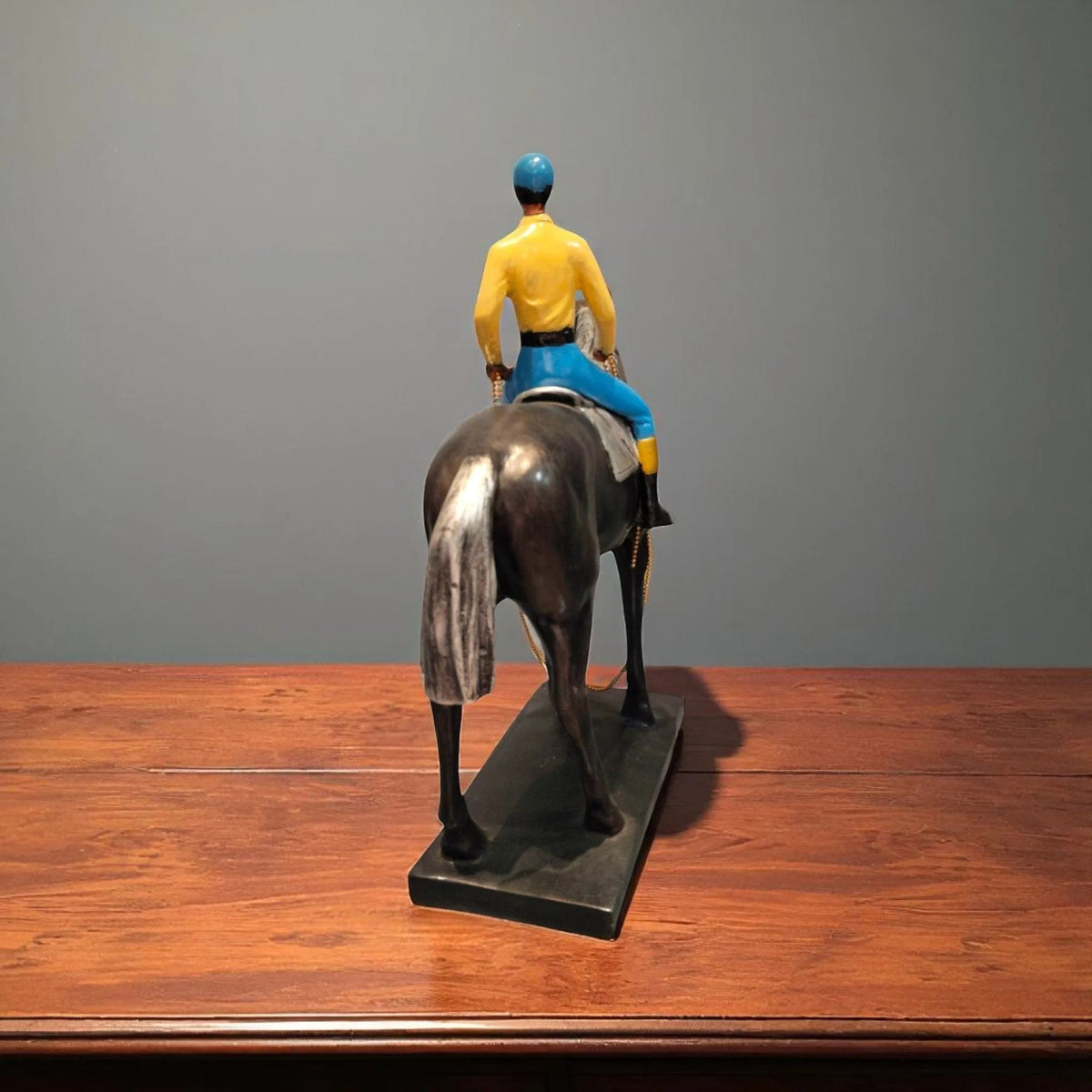 Black Horse Rider Showpiece Handcrafted Indian Home Decor Motumal-motumal