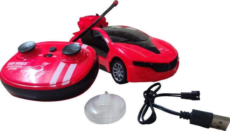 Blaze Red Smoke RC Car LED Lights Mist Spray Racing-motumal