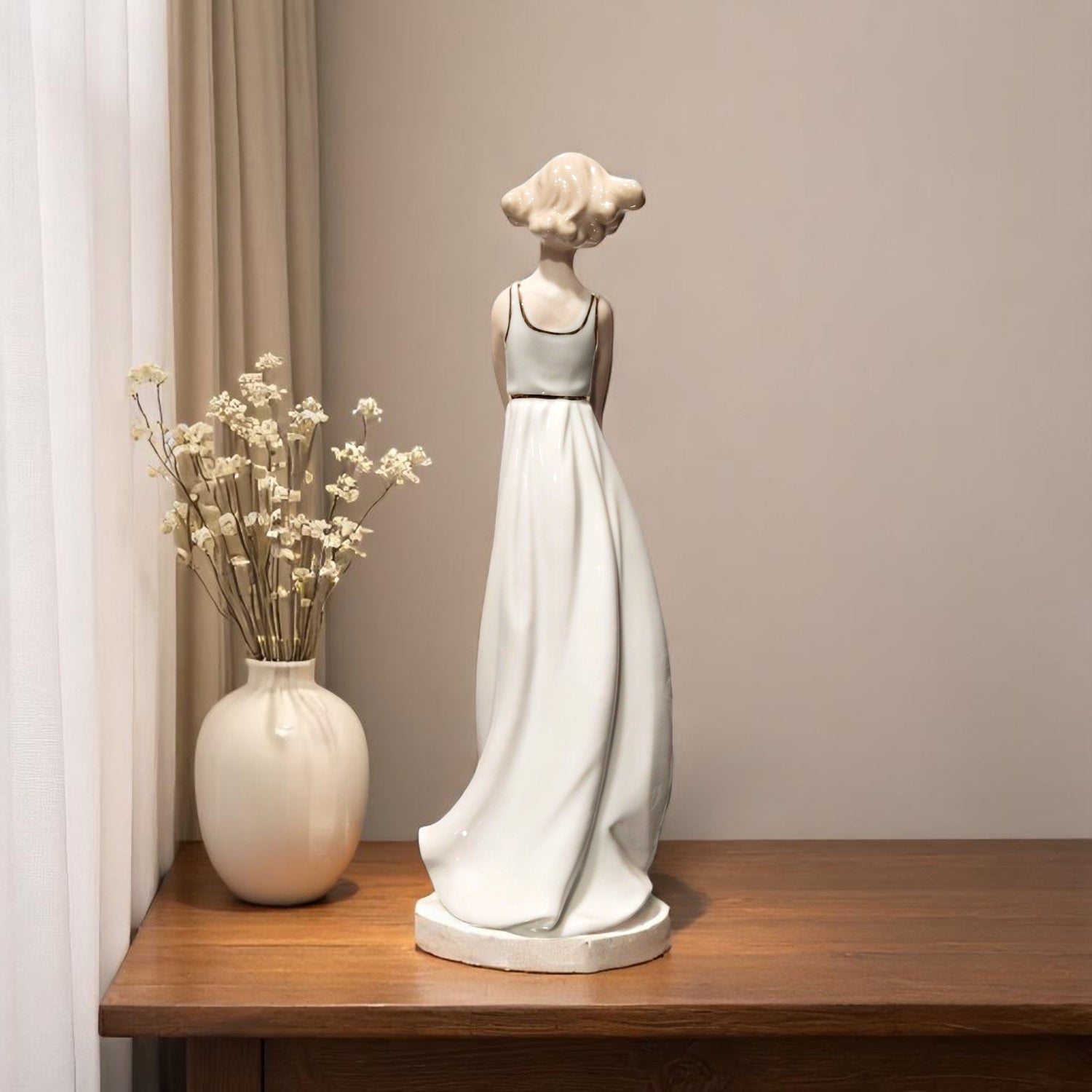 The Blossom Muse – Elegant Girl with Flower Basket | Made in India