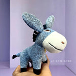 Blue Donkey Plush Keychain Bag Charm Kids Accessory Motumal-motumal