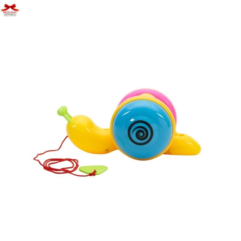 Bright Colorful Pull Along Snail Toy Toddlers Motumal-motumal