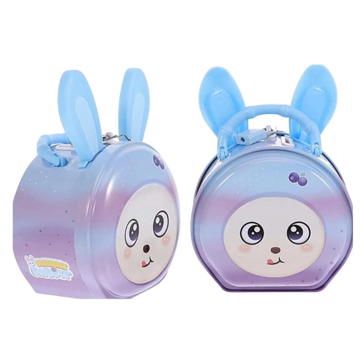 Cabilock Bunny Cartoon Piggy Bank Metal Lockable Coin Box-motumal