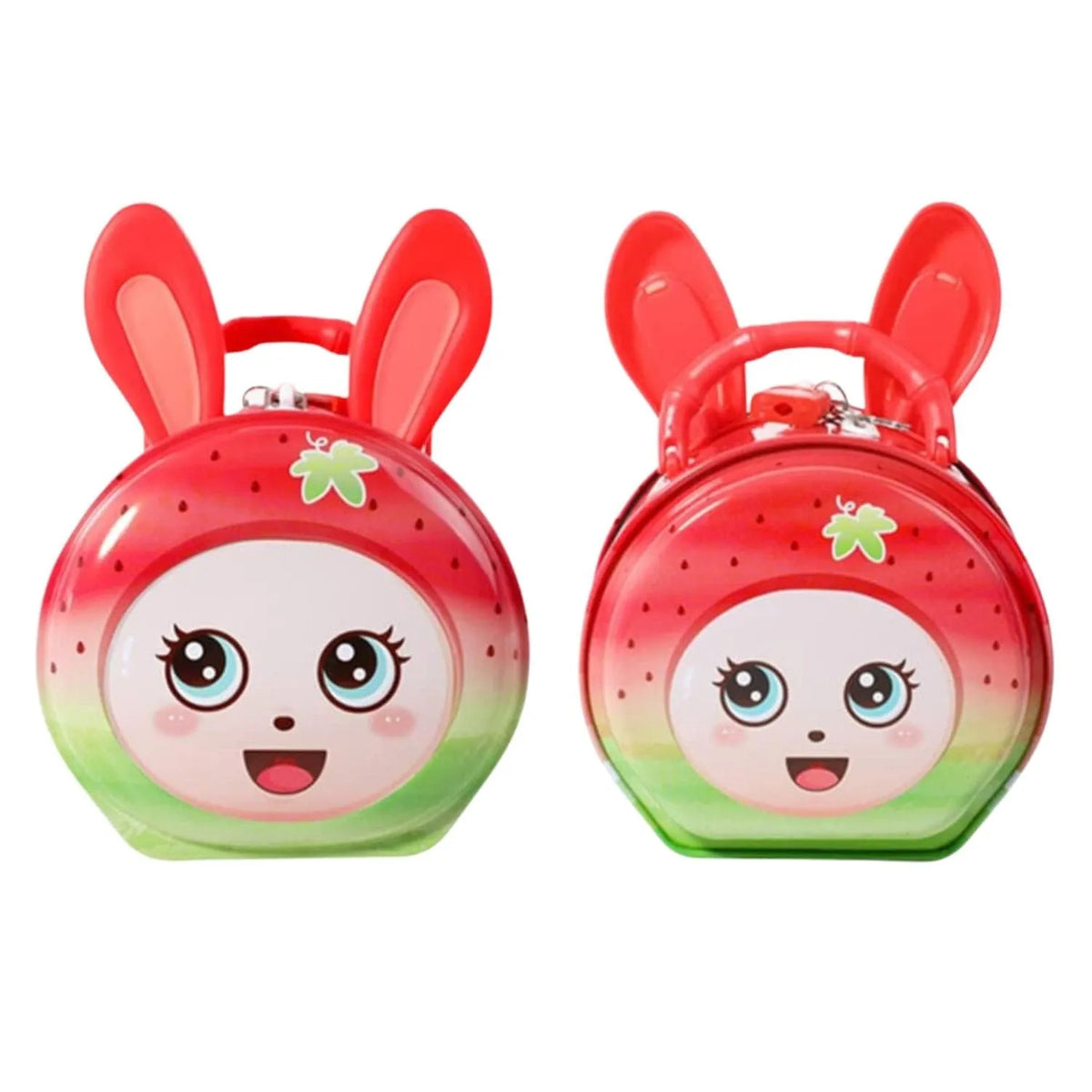 Cabilock Bunny Cartoon Piggy Bank Metal Lockable Coin Box-motumal