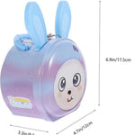 Cabilock Bunny Cartoon Piggy Bank Metal Lockable Coin Box-motumal