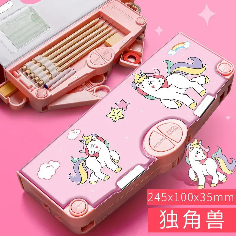 Cartoon Pencil Case Stationery Box Students School Supplies Motumal-motumal