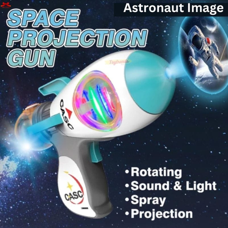 CASC Space Projection Spray Gun Toy Light Music Mist Motumal-motumal