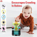 Chanak Gear Robot Car Kids Transparent Lights Music Toy-motumal