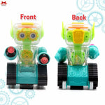 Chanak Gear Robot Car Kids Transparent Lights Music Toy-motumal
