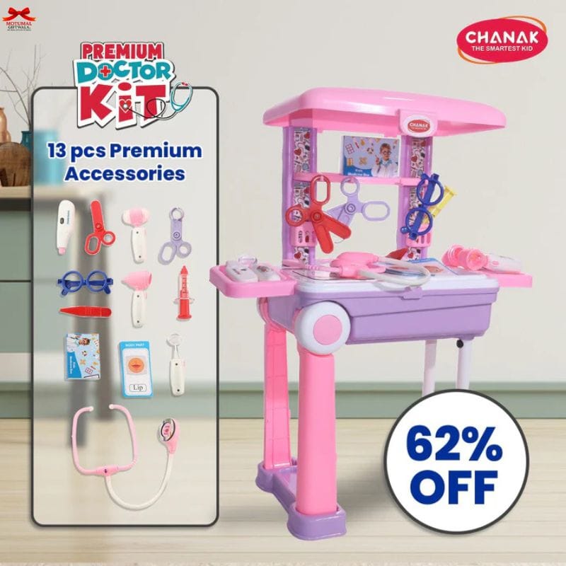 Chanak Premium Doctor Trolley 13 Instruments LED Stethoscope Motumal-motumal