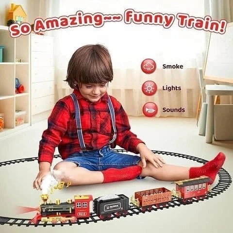 Choochoo Royal Train Toy Battery Operated Lights Sounds Motumal-motumal