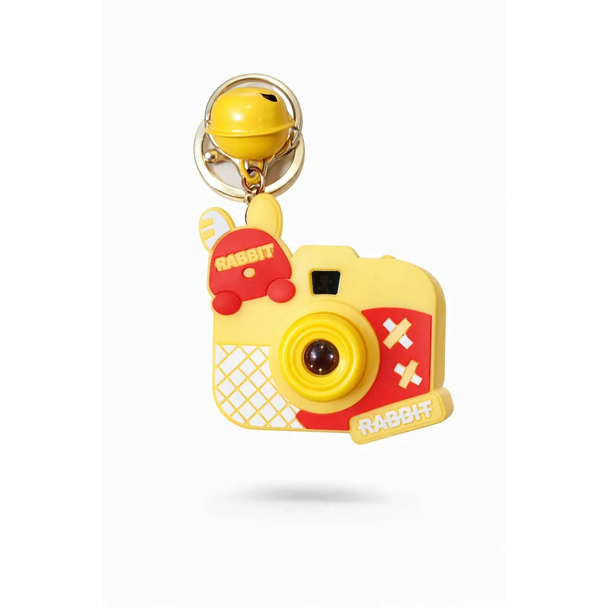 Colorful Yellow Rabbit Camera Keychain Bell Accessory Motumal-motumal