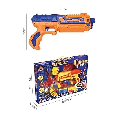 Combat Soft Bullet Blaster Gun Toy Light Sound Projection Motumal-motumal