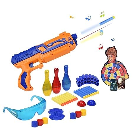 Combat Soft Bullet Blaster Gun Toy Light Sound Projection Motumal-motumal