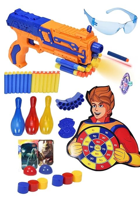 Combat Soft Bullet Blaster Gun Toy Light Sound Projection Motumal-motumal