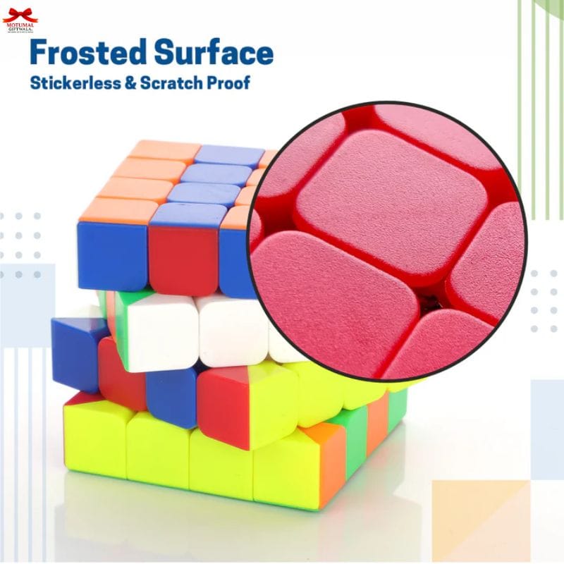 CubeStar 4x4 Speed Cube Stickerless Puzzle Toy Premium Kids Motumal-motumal