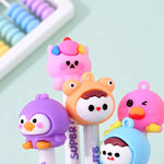 Cute Animal Tops HB Pencils Cartoon Erasers Kids Classroom Motumal-motumal