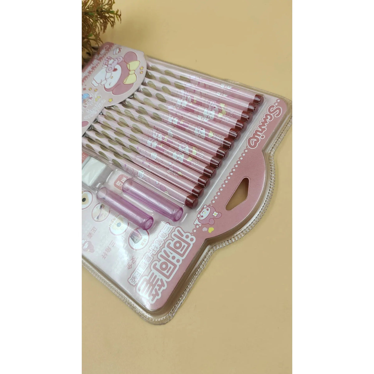 Cute Kawaii Melody Wooden Pencils Eraser Pastel Motumal-motumal