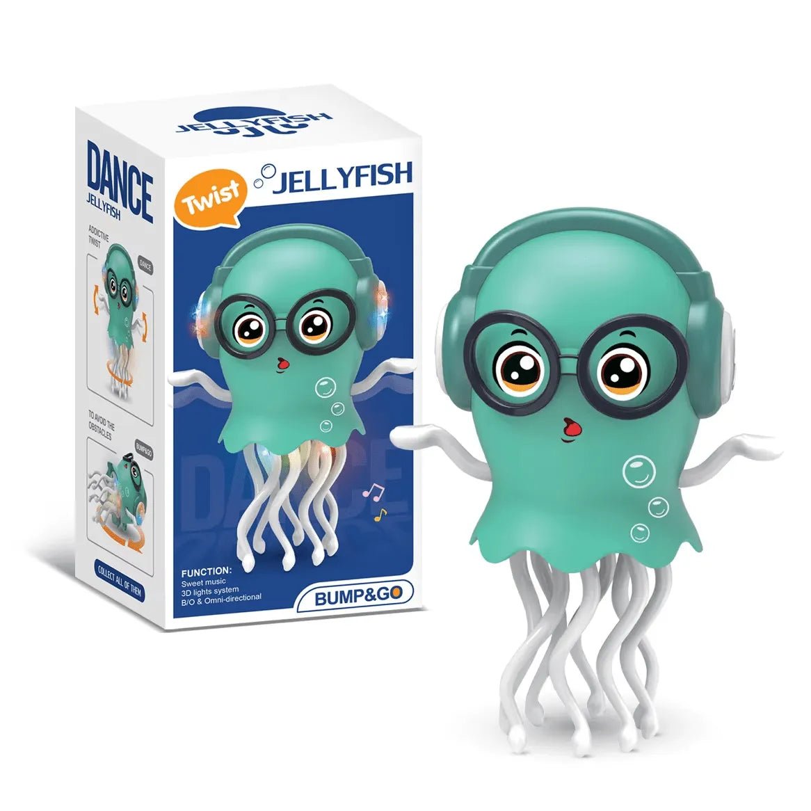 Dancing Jellyfish Toy Headphones Glasses LED Lights Motumal-motumal