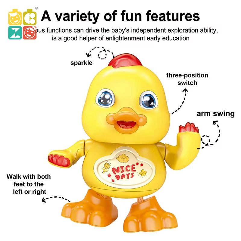 Dancing Yellow Duck Toy Music Lights Interactive Movement Motumal-motumal