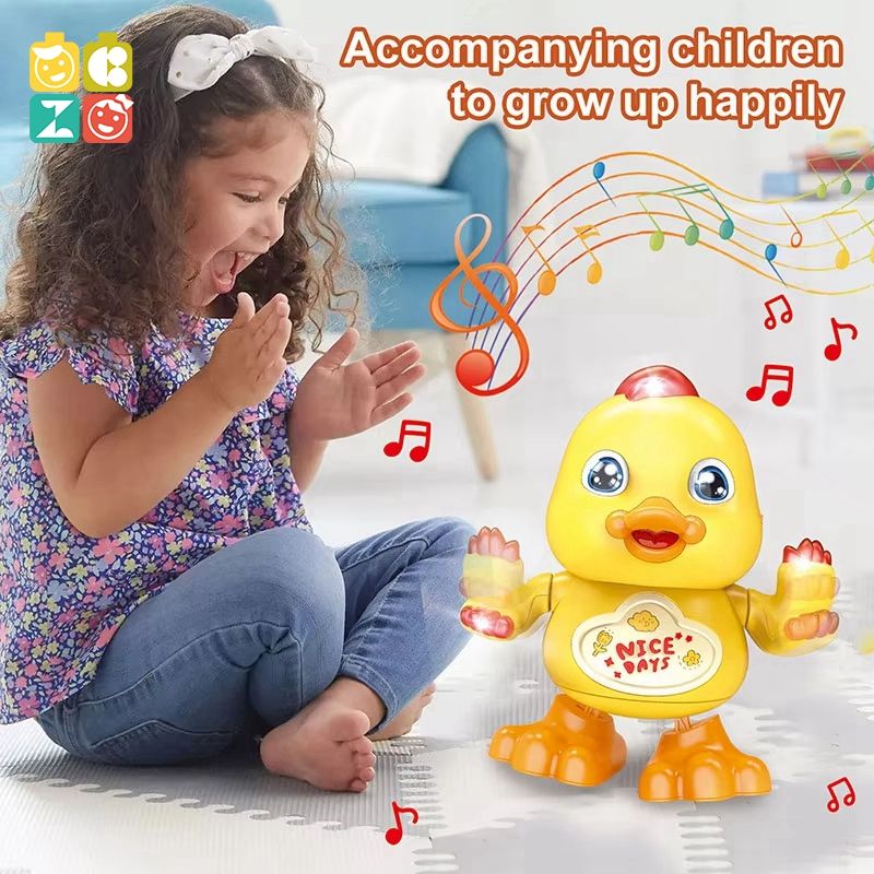 Dancing Yellow Duck Toy Music Lights Interactive Movement Motumal-motumal