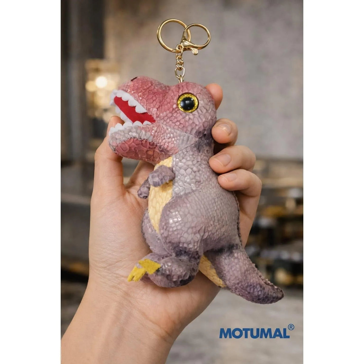 Dinosaur Keychain Toy Realistic Textured Skin Motumal-motumal