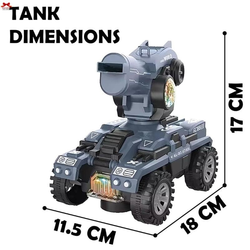 Disk Launcher Tank Toy Lights Sounds Action Battle Motumal-motumal