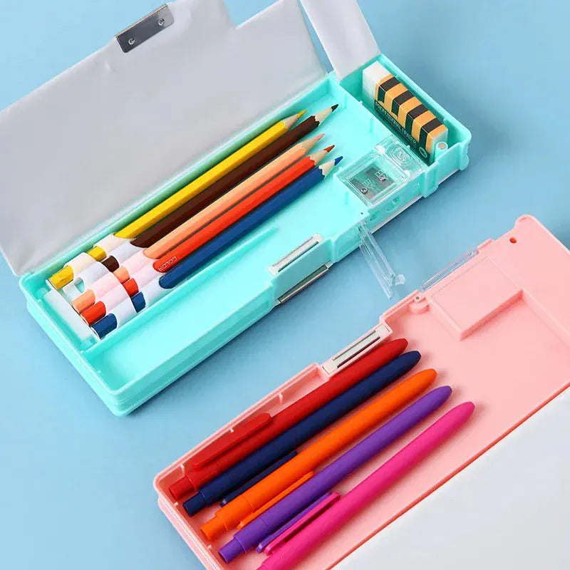 Double Layer Pencil Box Large Capacity Kids School Supplies Motumal-motumal