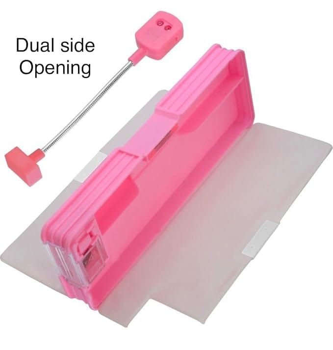 Double Sided Pencil Box Sharpener LED Light Large Capacity Motumal-motumal