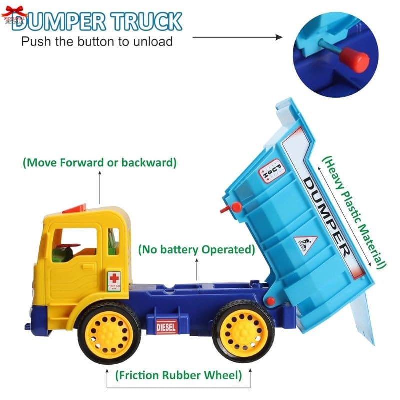 Dumper Truck Toy Jumbo Size Rubber Wheels Construction Motumal-motumal
