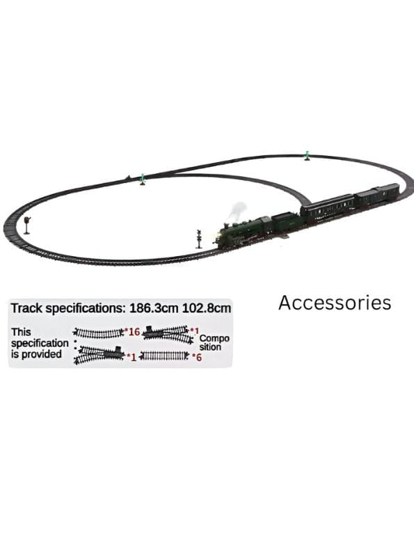 Electric Alloy Train Toy Tracks Battery Operated Kids Motumal-motumal