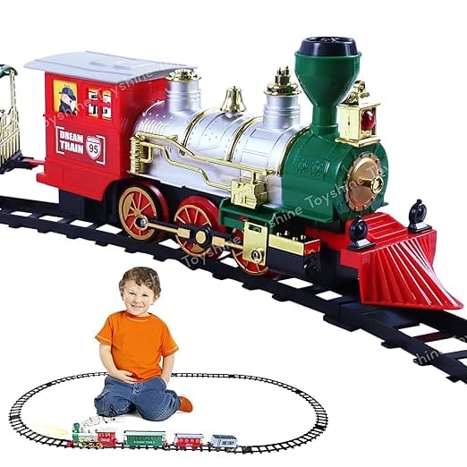 Electric RC Train Track System 412CM Light Sound Battery Operated-motumal