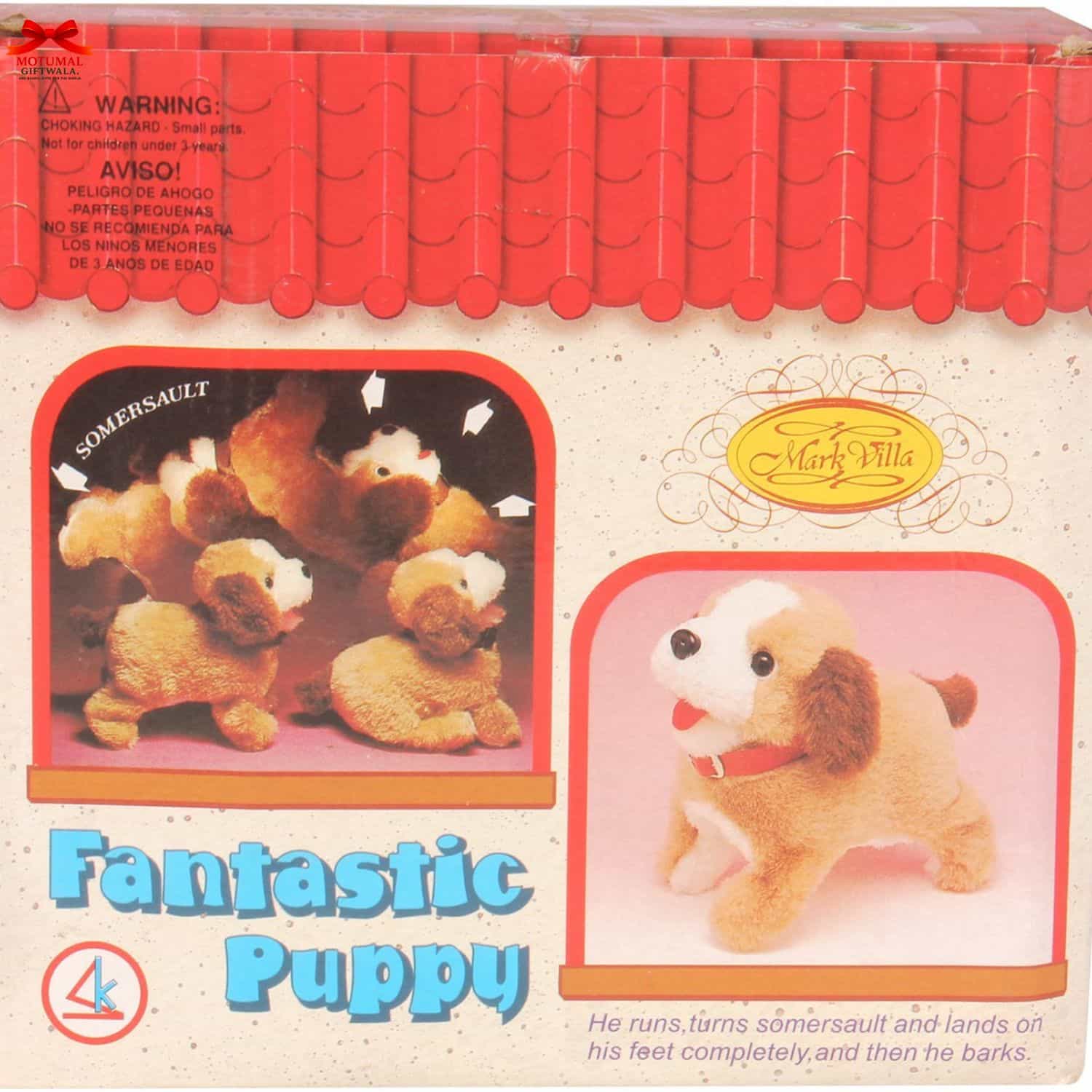 Fantastic Puppy Somersault Dog Toy Soft Plush Interactive Motumal-motumal