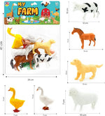 Farm Animal Toy Playset Plastic Figures Farmyard Animals Motumal-motumal