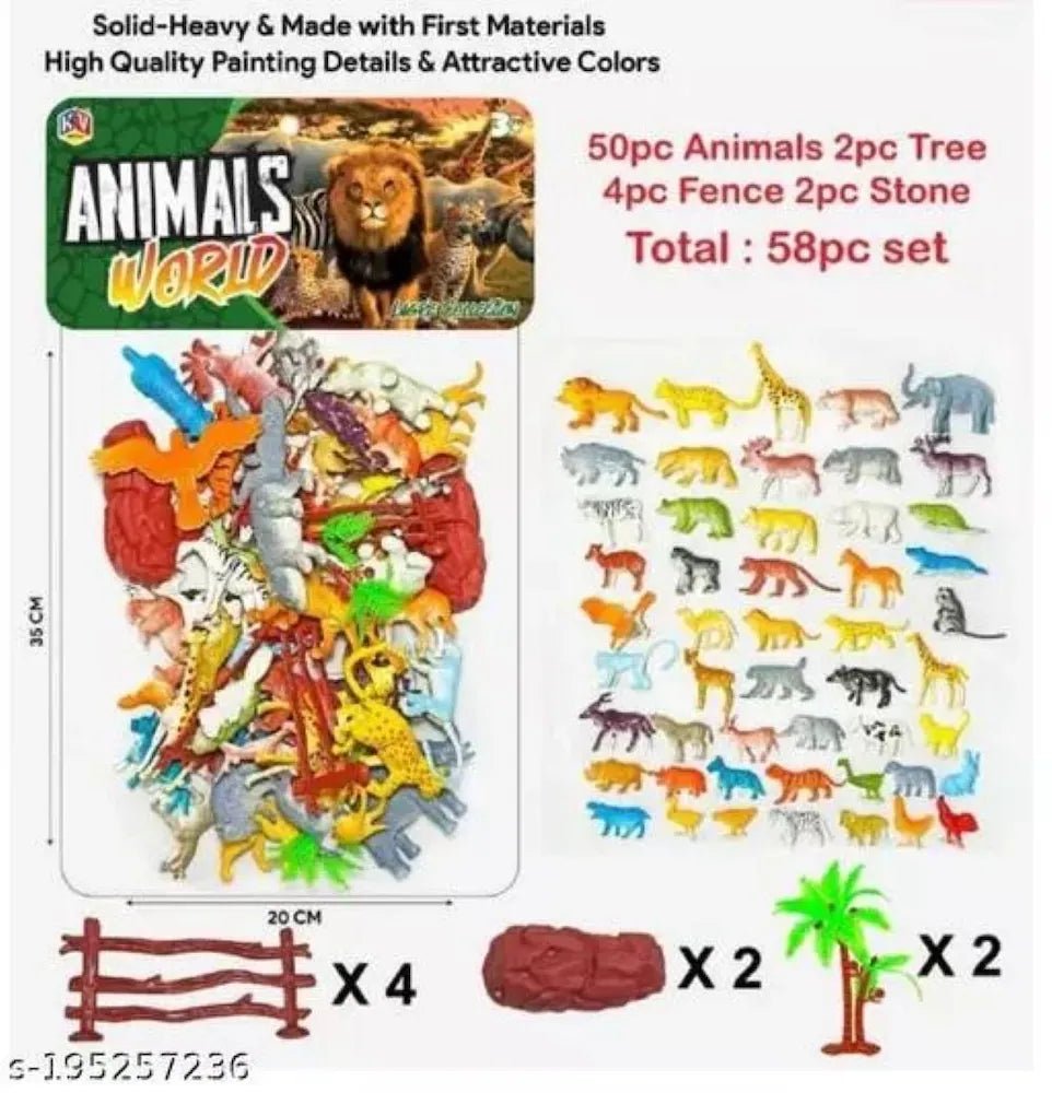 Farm Jungle Animal Mini Figures Assorted Kids Toys Motumal-motumal