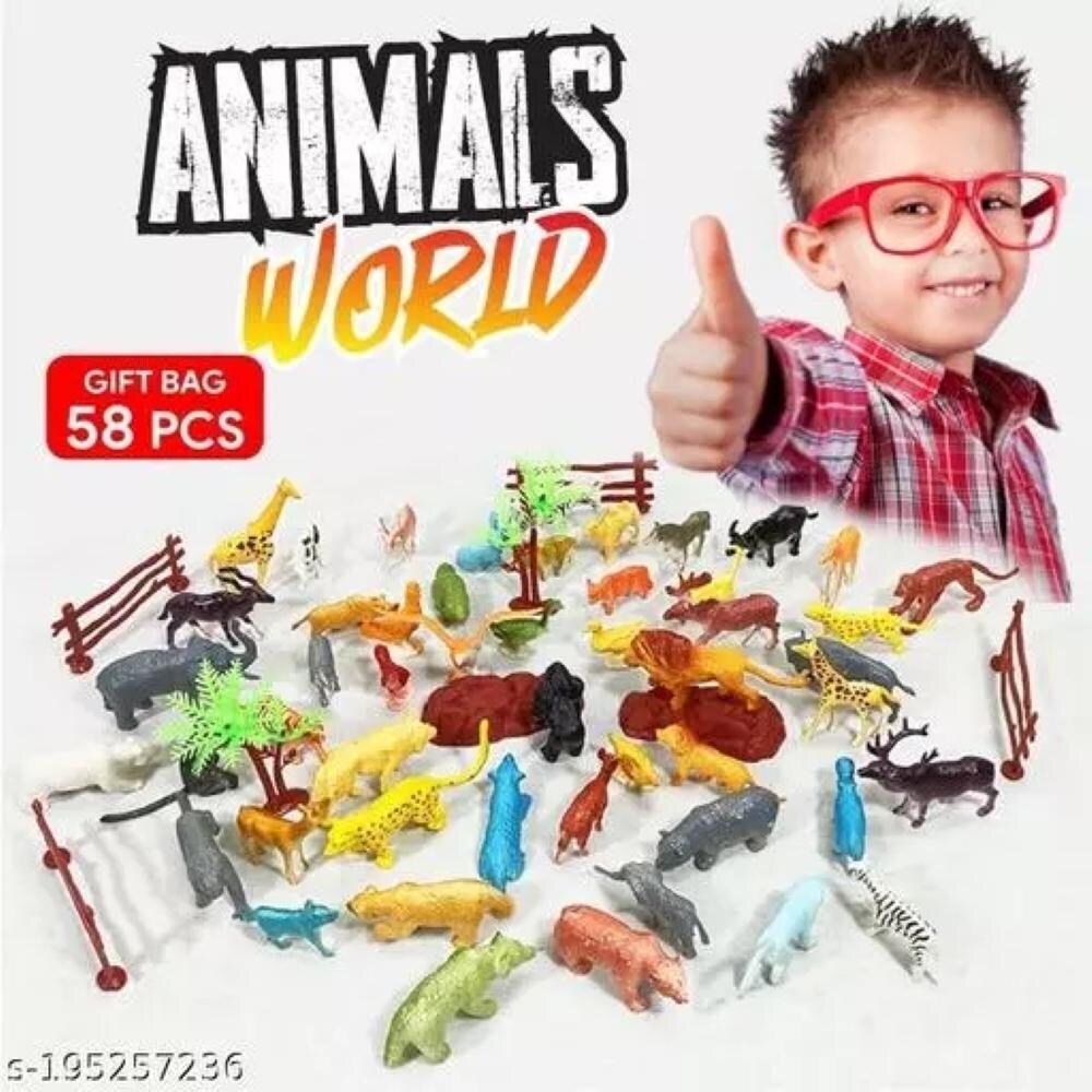Farm Jungle Animal Mini Figures Assorted Kids Toys Motumal-motumal