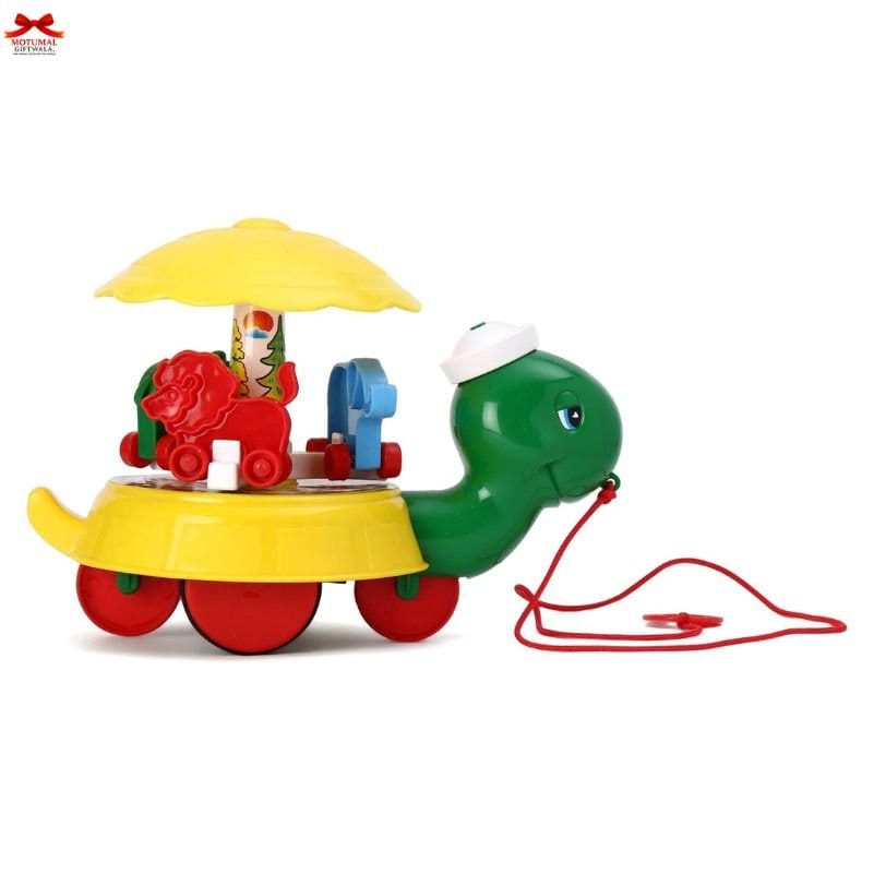 Freddy Turtle Musical Pull Along Toy Rotating Animals Motumal-motumal