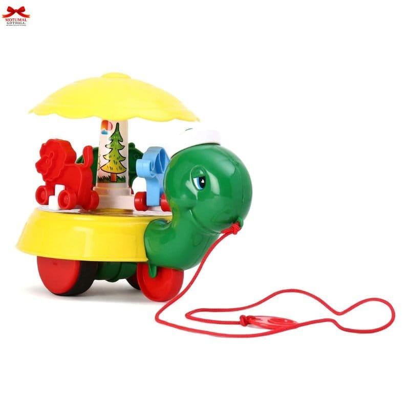 Freddy Turtle Musical Pull Along Toy Rotating Animals Motumal-motumal